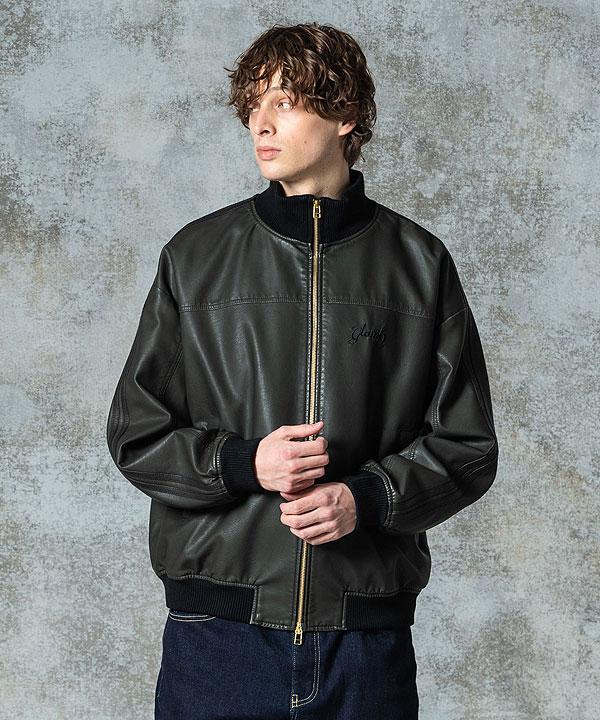 glamb グラム Synth Leather Track Jacket