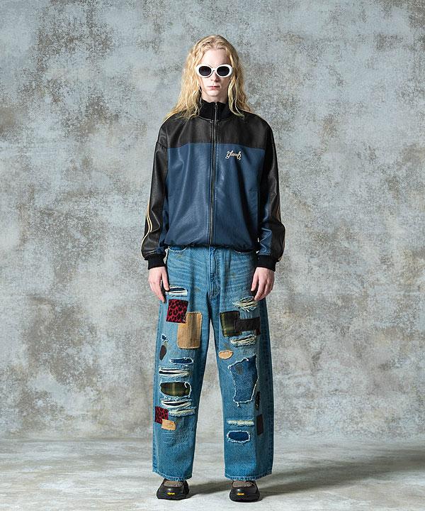 glamb グラム Synth Leather Track Jacket