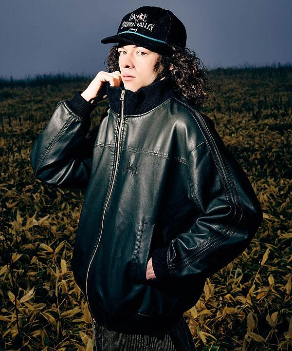 glamb グラム Synth Leather Track Jacket