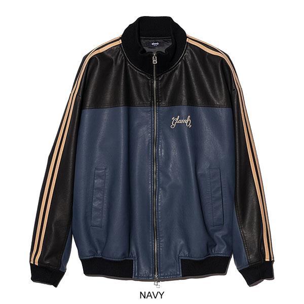 glamb グラム Synth Leather Track Jacket