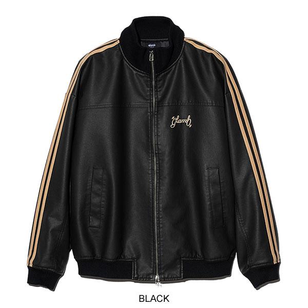 glamb グラム Synth Leather Track Jacket