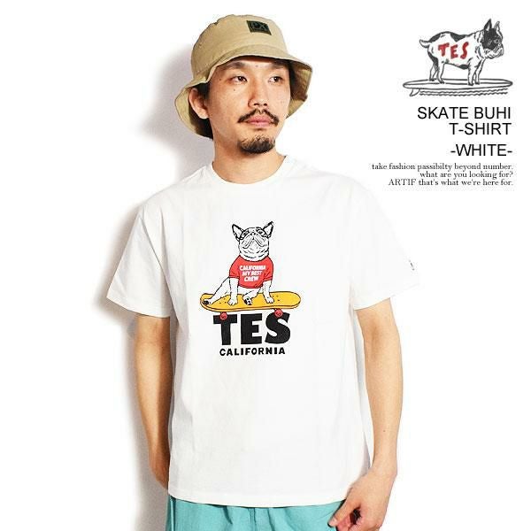 The Endless Summer エンドレスサマー TES SKATE BUHI T-SHIRT -WHITE-