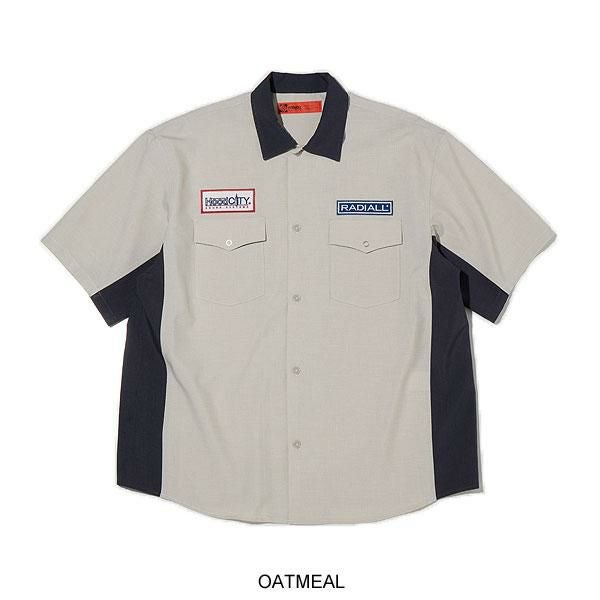 トップス RADIALL LOWLANE REGULAR COLLARED SHIRT RADIALL ラディアル LOWLANE - REGULAR COLLARED SHIRT S/S
