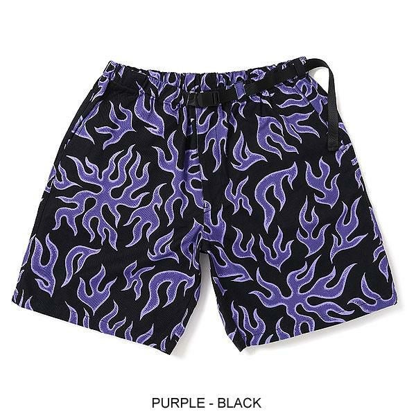 CHALLENGER FIRE SHORTS XL 紫黒 CHALLENGER チャレンジャー FIRE SHORTS