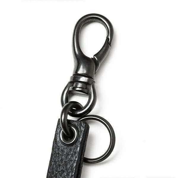 CALEE キャリー STUDS & KNITTING LEATHER LONG KEY RING -TYPE B-