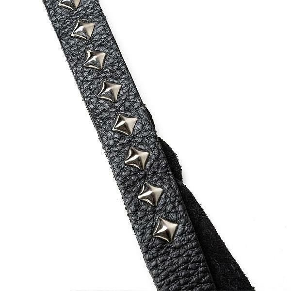 CALEE キャリー STUDS & KNITTING LEATHER SHORT KEY RING -TYPE B-