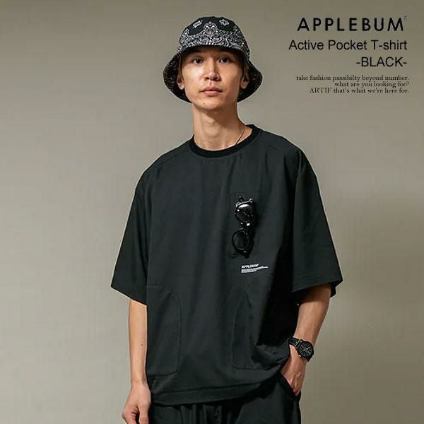 APPLEBUM アップルバム Active Pocket T-shirt -BLACK-