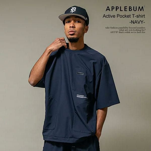 APPLEBUM アップルバム Active Pocket T-shirt -NAVY-