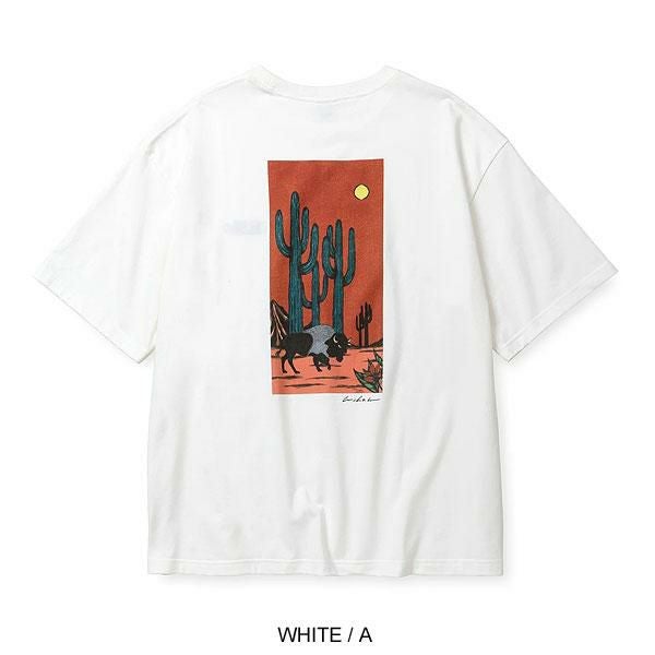 CALEE キャリー × MIHO MURAKAMI DROP SHOULDER PRINT TEE
