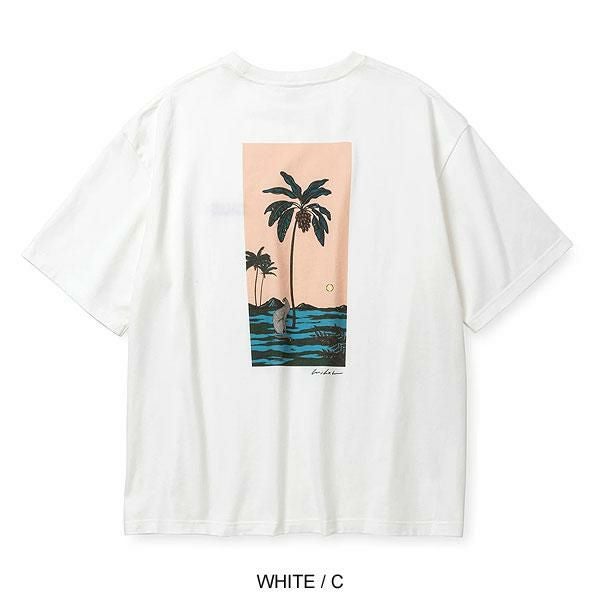 CALEE キャリー × MIHO MURAKAMI DROP SHOULDER PRINT TEE