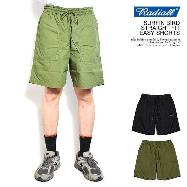 RADIALL ラディアル SURFIN BIRD - STRAIGHT FIT EASY SHORTS