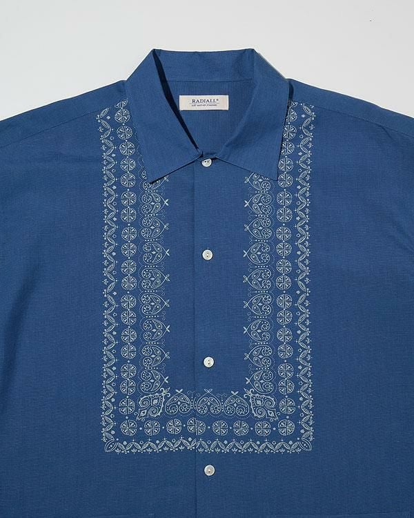 RADIALL ラディアル NATIVE LEI - OPEN COLLARED SHIRT S/S