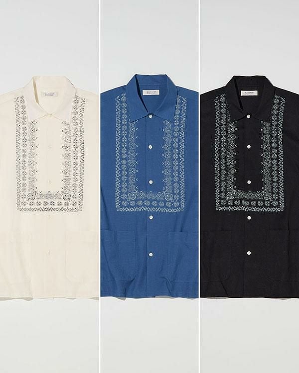 RADIALL ラディアル NATIVE LEI - OPEN COLLARED SHIRT S/S