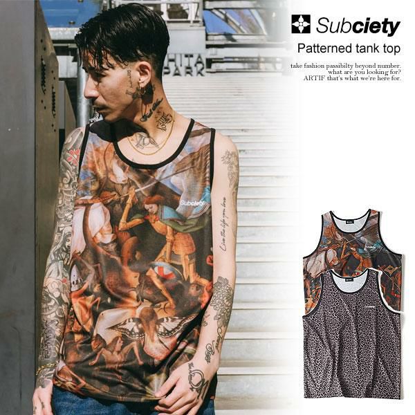 SUBCIETY サブサエティ Patterned tank top