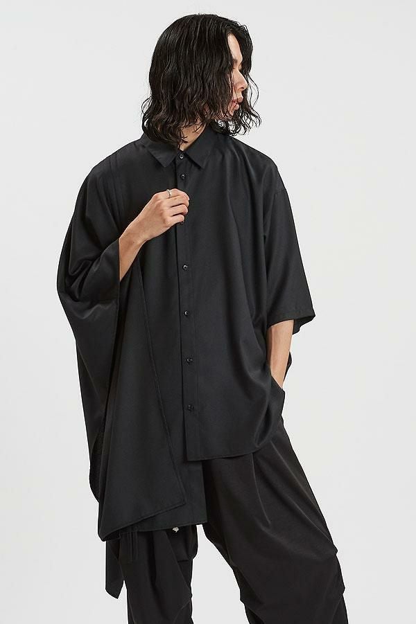 NO ID. BLACK ノーアイディー アシンメトリーポンチョSH