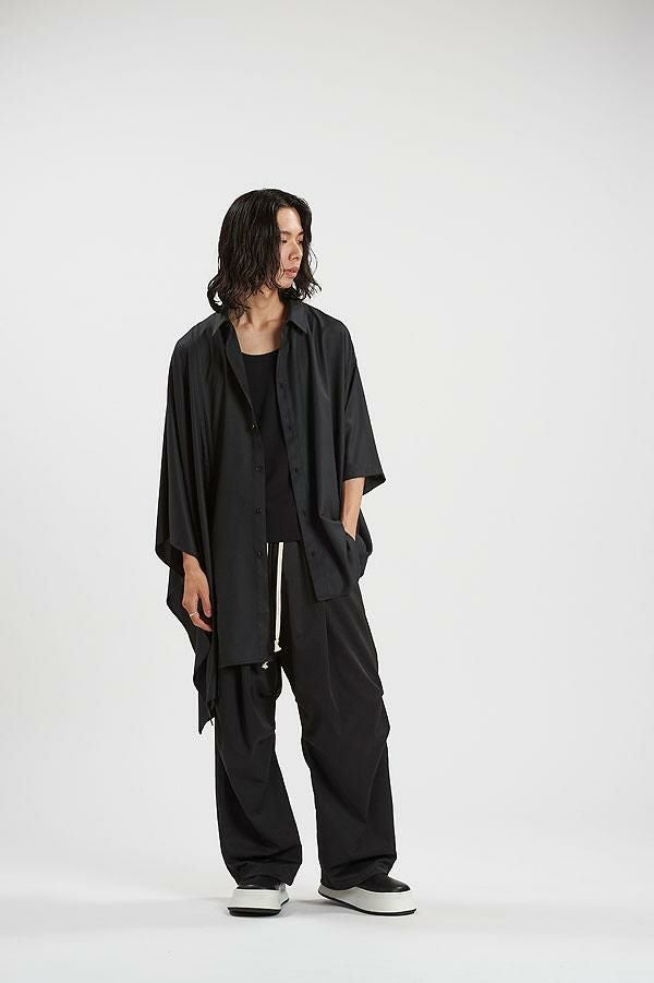 NO ID. BLACK ノーアイディー アシンメトリーポンチョSH