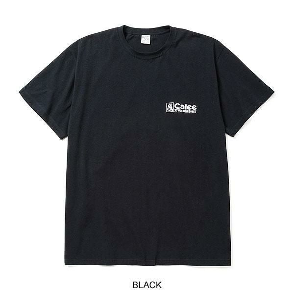 CALEE キャリー STRETCH CAL NT LOGO TEE -NATURALLY PAINT DESIGN-