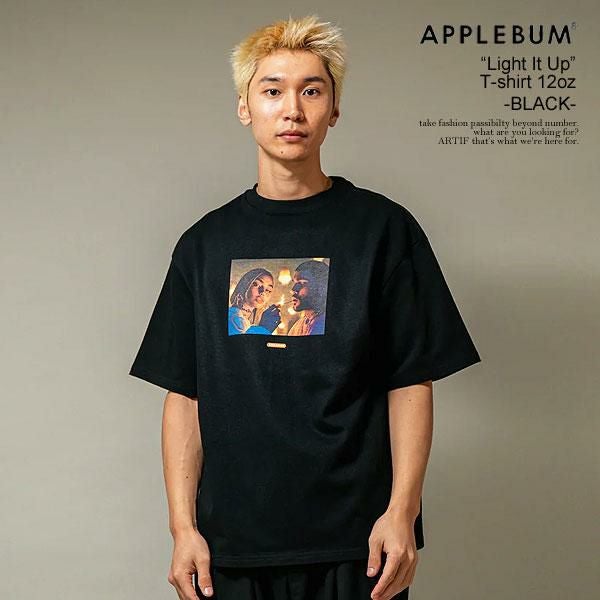 APPLEBUM アップルバム “Light It Up” T-shirt 12oz -BLACK-