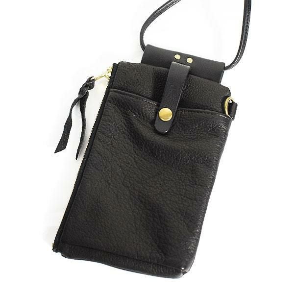 GROOVER LEATHER グルーバーレザー スマホショルダーポーチ -BLACK-