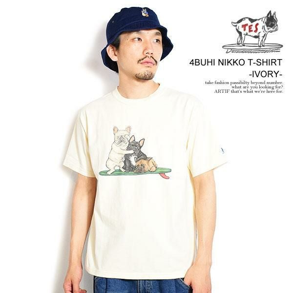 The Endless Summer エンドレスサマー TES 4BUHI NIKKO T-SHIRT -IVORY-