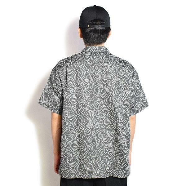 CALEE キャリー SPIRAL JACQUARD CHAMBRAY S/S SH