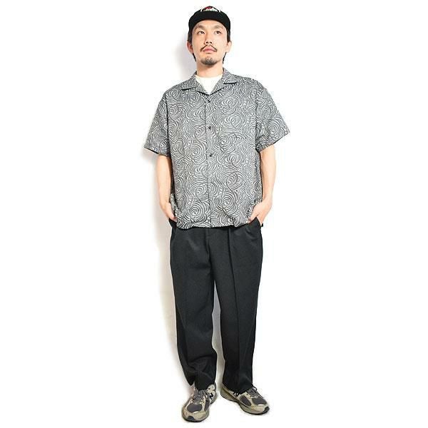 CALEE キャリー SPIRAL JACQUARD CHAMBRAY S/S SH