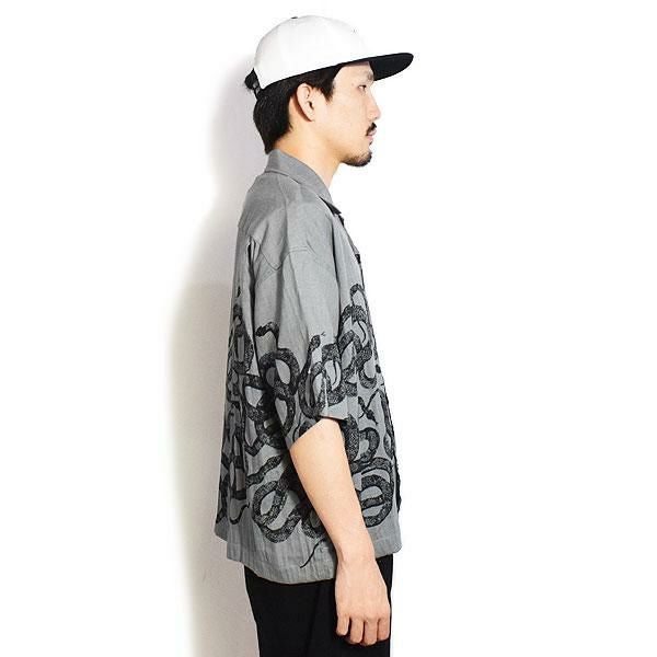 CALEE キャリー 5 SLEEVES DROP SHOULDER SH -SNAKE PATTERN-
