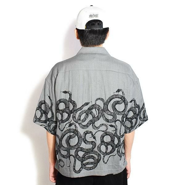 CALEE キャリー 5 SLEEVES DROP SHOULDER SH -SNAKE PATTERN-