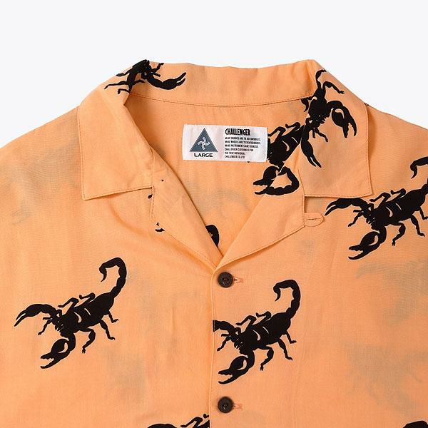 CHALLENGER サソリ柄 半袖シャツ M CHALLENGER チャレンジャー S/S SCORPION SHIRT