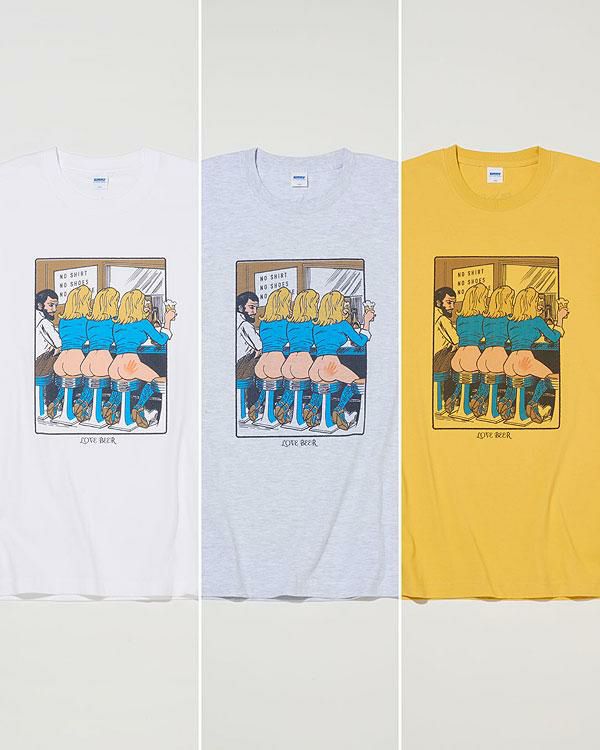 RADIALL ラディアル LOVE BEER - CREW NECK T-SHIRT S/S