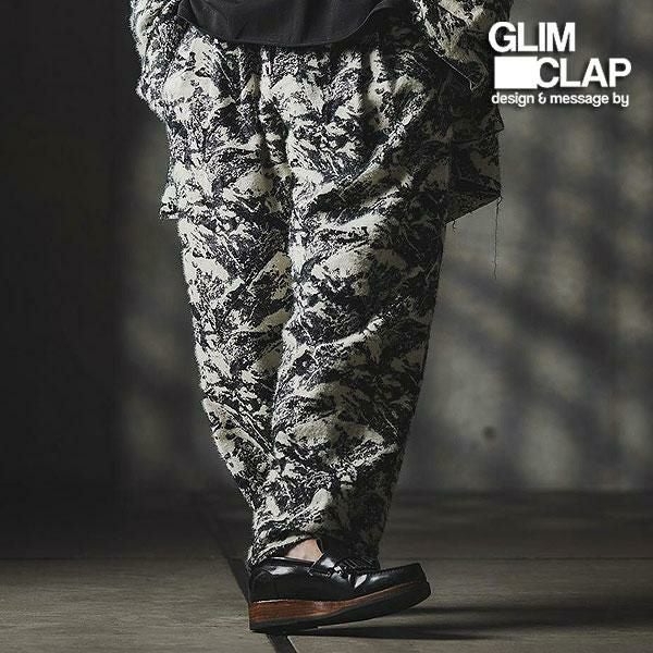 GLIMCLAP グリムクラップ Triple-pleated trousers-Brushed texture