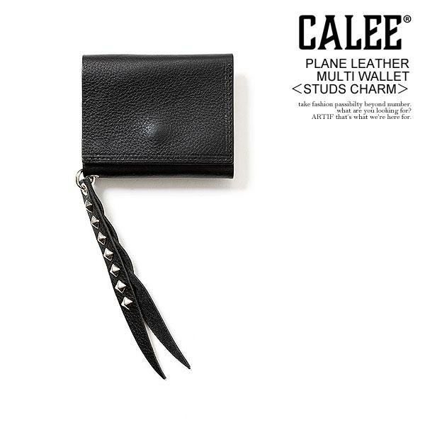 CALEE キャリー PLANE LEATHER MULTI WALLET -STUDS CHARM- CL-25SS029LE