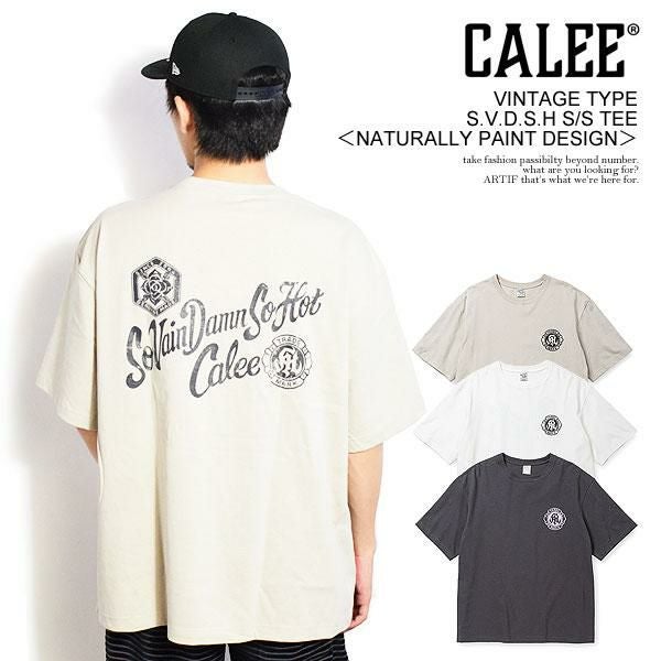 CALEE キャリー VINTAGE TYPE S.V.D.S.H S/S TEE -NATURALLY PAINT DESIGN-
