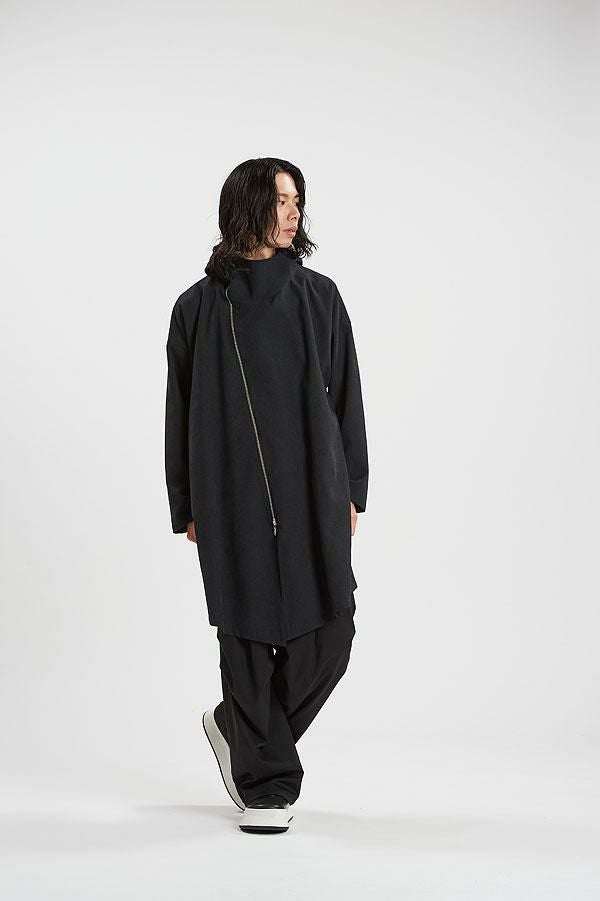 NO ID. BLACK ノーアイディー ライダースフーデッドコート