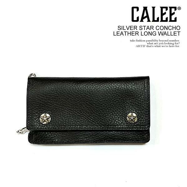 CALEE キャリー SILVER STAR CONCHO LEATHER LONG WALLET