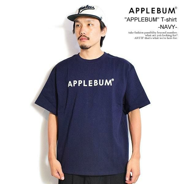 APPLEBUM アップルバム “APPLEBUM” T-shirt 12oz -NAVY-