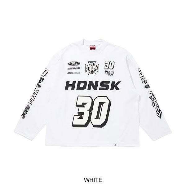 HIDE AND SEEK ハイドアンドシーク Racing L/S Tee(Loose Fit)