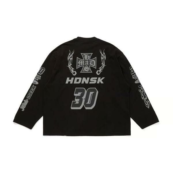 HIDE AND SEEK ハイドアンドシーク Racing L/S Tee(Loose Fit)
