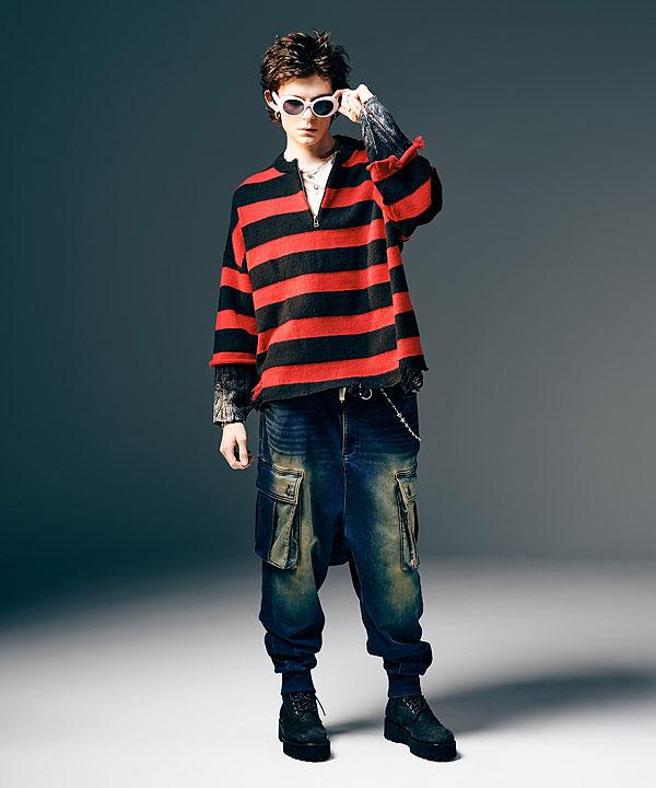 glamb グラム Knit Denim Cargo Pants glamb グラム Knit Denim Cargo Pants