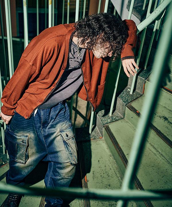 glamb グラム Knit Denim Cargo Pants