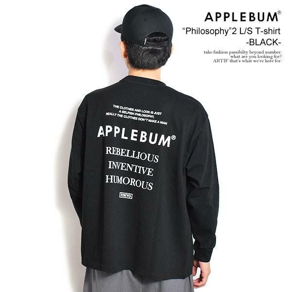 APPLEBUM アップルバム “Philosophy”2 L/S T-shirt 12oz -BLACK-