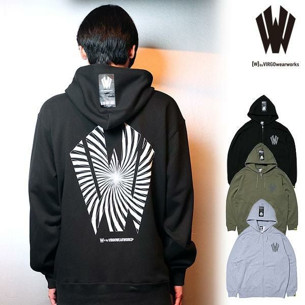 完売品 極美品 VIRGOwearworks NYLON MOD HOODIE W by VIRGOwearworks ダブリューバイヴァルゴウェアワークス Warp logo