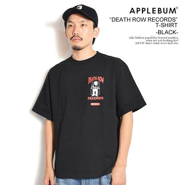 APPLEBUM アップルバム “DEATH ROW RECORDS” T-shirt 12oz -BLACK-