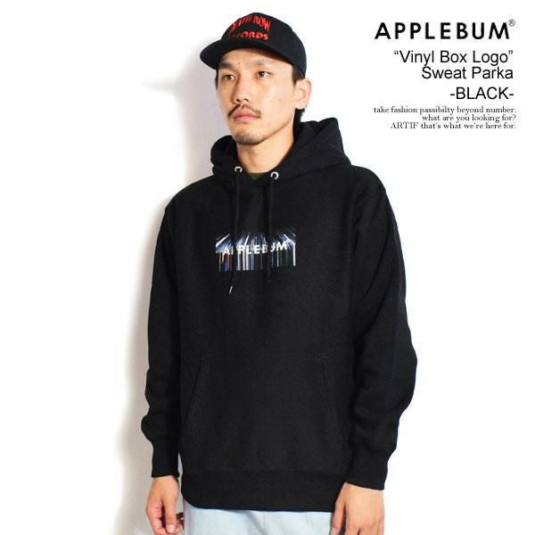 APPLEBUM アップルバム “Vinyl Box Logo” Sweat Parka -BLACK-
