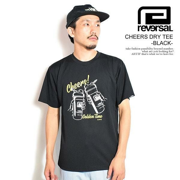 reversal リバーサル CHEERS DRY TEE -BLACK- | ARTIF [ストリート 