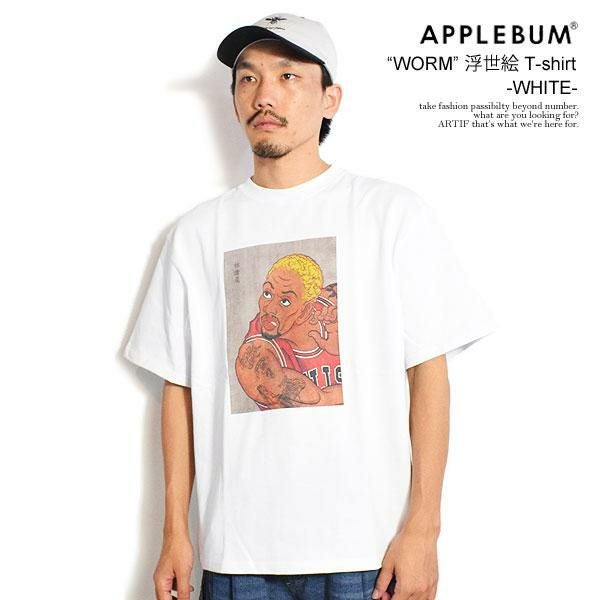 APPLEBUM アップルバム “WORM” 浮世絵 T-shirt 12oz -WHITE-