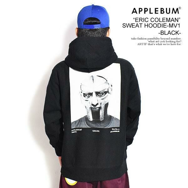 APPLEBUM アップルバム “ERIC COLEMAN” SWEAT HOODIE-MV1 -BLACK-