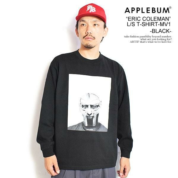 APPLEBUM アップルバム “ERIC COLEMAN” L/S T SHIRT-MV1 12oz -BLACK-