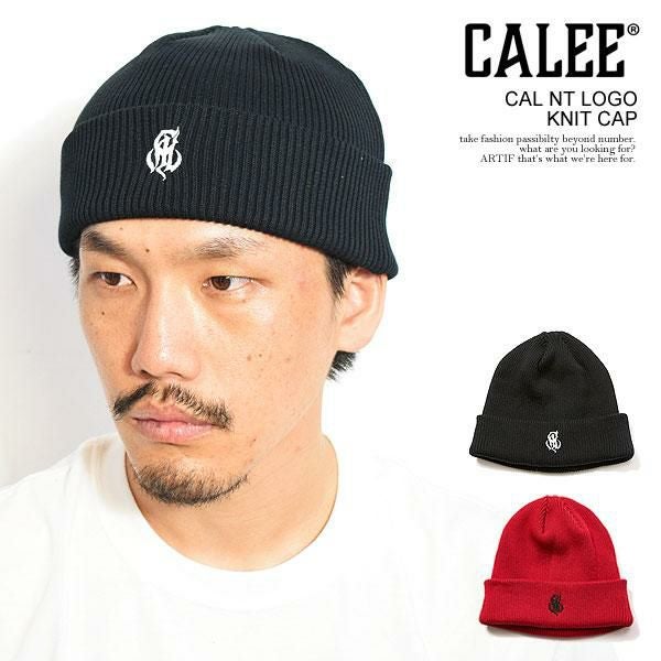 CALEE キャリー CAL NT LOGO KNIT CAP