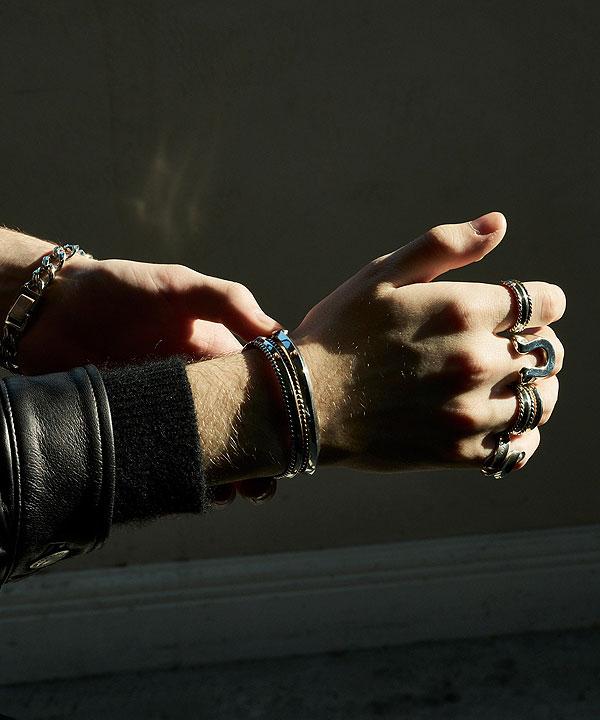 CRIMIE クライミー PYRAMID STUDS GUADALUPE SILVER BRACELET